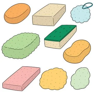 Vector set of sponge Illustrazione stock