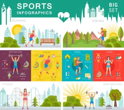 Vector Set Sport Infographic イラスト素材