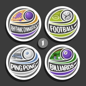 Vector set of sport logos Stock Illustration