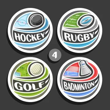 Vector set of sport logos Illustrazione stock