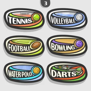 Vector set of sport logos Stock Illustration