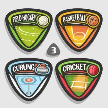 Vector set of sport logos Stock Illustration