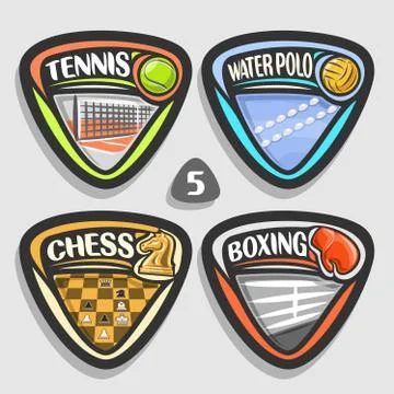 Vector set of sport logos Stock Illustration