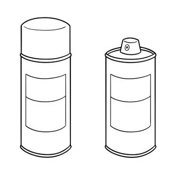 Vector set of spray can Stock Illustration