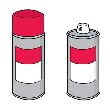 Vector set of spray can Stock Illustration
