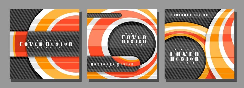 Vector set of Square Covers Stock Illustration