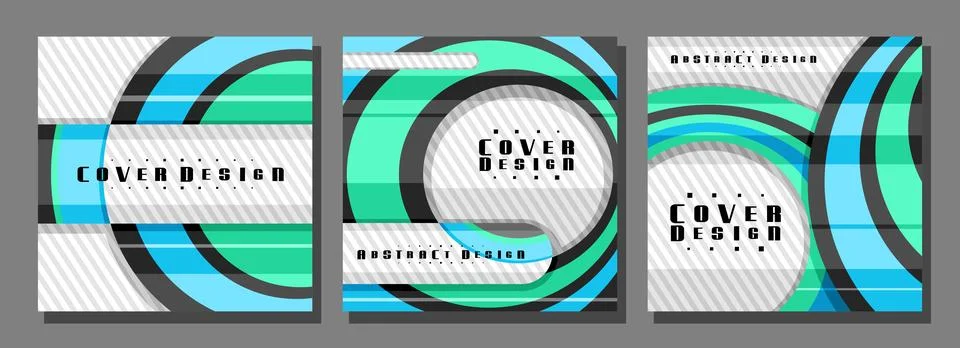 Vector set of Square Covers Stock Illustration