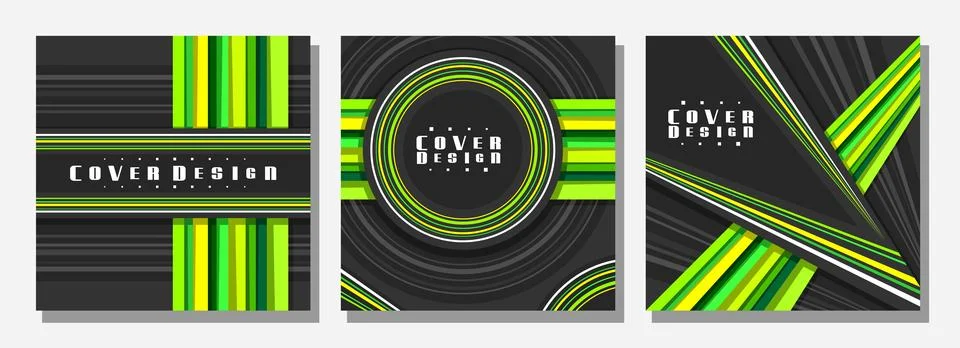 Vector set of Square Covers Stock Illustration