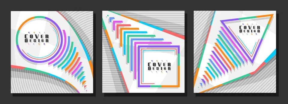 Vector set of Square Covers Stock Illustration