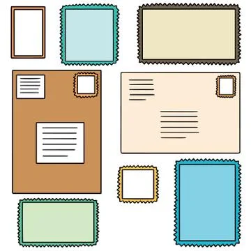 Vector set of stamp Stock Illustration