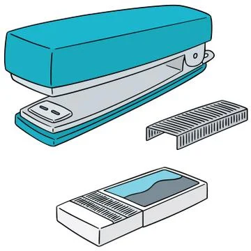Vector set of stapler Stock Illustration