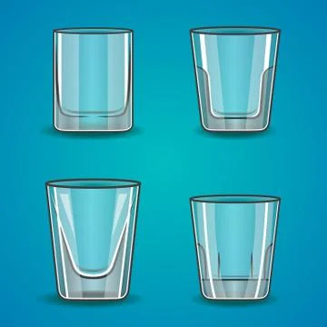 Vector set of stemware Stock Illustration