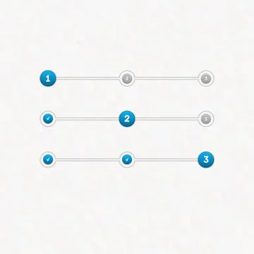Vector set of step progress bar Stock Illustration