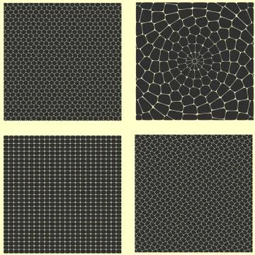 Vector set of stone textures Stock Illustration