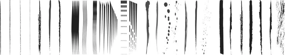 Vector set of straight lines on a white background Stock Illustration