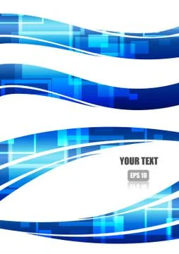 Vector : A set of stripe square abstract with blue background Stock Illustration