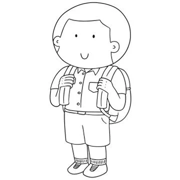 Vector set of student Illustrazione stock