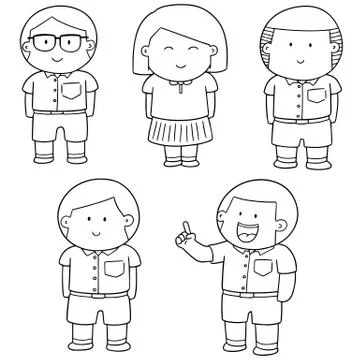 Vector set of student Stock Illustration