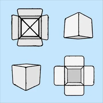 Vector set of stylish icons Stock Illustration