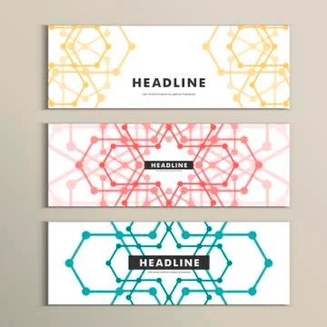 Vector set of stylish modern line textures Stock Illustration