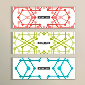 Vector set of stylish modern line textures Stock Illustration