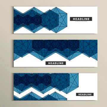 Vector set of stylish modern line textures Stock Illustration