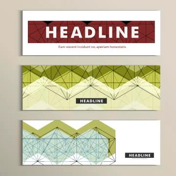 Vector set of stylish modern line textures Stock Illustration