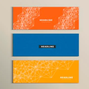 Vector set of stylish modern line textures Stock Illustration
