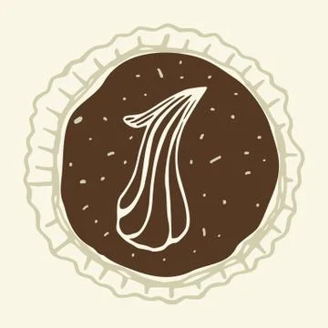 Vector set of stylized figures of pastry cream Stock Illustration