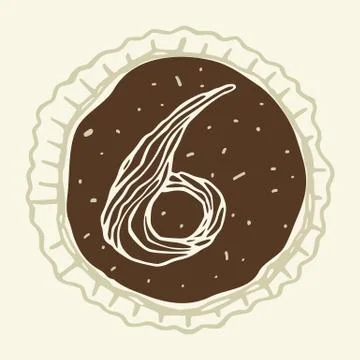 Vector set of stylized figures of pastry cream Stock Illustration