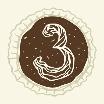 Vector set of stylized figures of pastry cream Stock Illustration