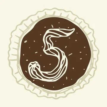 Vector set of stylized figures of pastry cream Stock Illustration