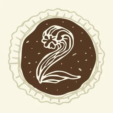 Vector set of stylized figures of pastry cream Stock Illustration