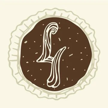 Vector set of stylized figures of pastry cream Stock Illustration