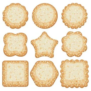 Vector set of sugar cookies Stock Illustration