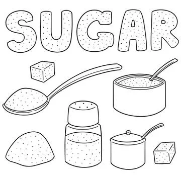 Vector set of sugar Illustrazione stock