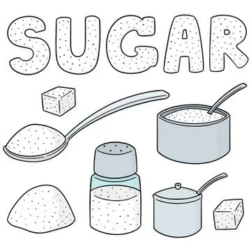 Vector set of sugar Stock Illustration