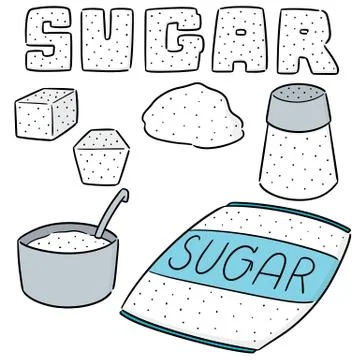 Vector set of sugar Stock Illustration