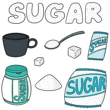 Vector set of sugar Stock Illustration