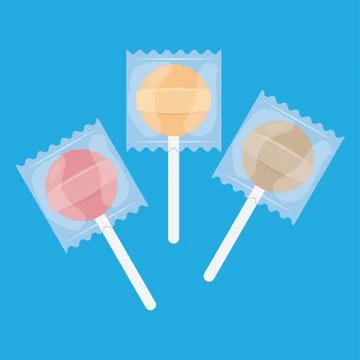 Vector set sweet lollipops Stock Illustration