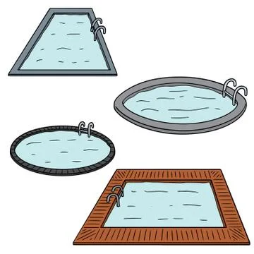 Vector set of swimming pool Stock Illustration