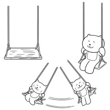 Vector set of swing Stock Illustration