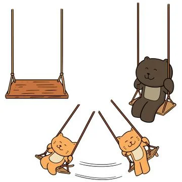 Vector set of swing Stock Illustration
