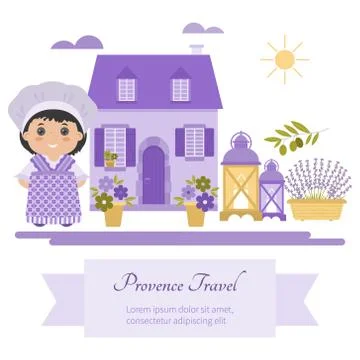 Vector set of symbols Provence Stock Illustration