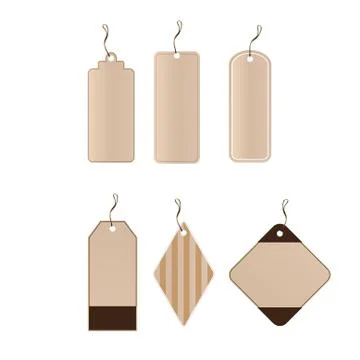 Vector set tags Stock Illustration