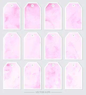 Vector. Set of tags with marble textures Stock Illustration