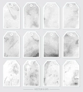 Vector. Set of tags with marble textures Stock Illustration
