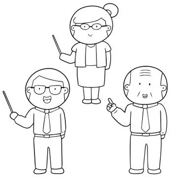 Vector set of teacher Stock Illustration