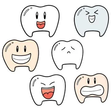 Vector set of teeth Stock Illustration