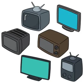 Vector set of television Stock Illustration